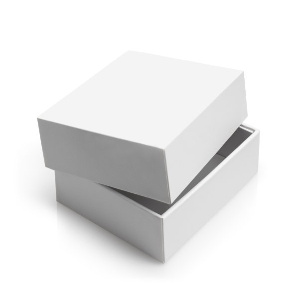 正方形的白色盒子上的白色图片下载