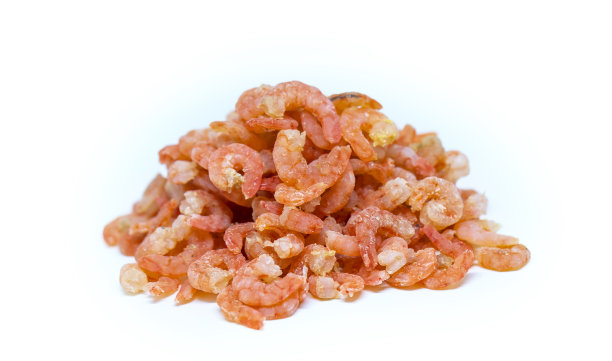 虾米被剥皮，红肉是一种对人类很有营养价值的海鲜食品图片下载