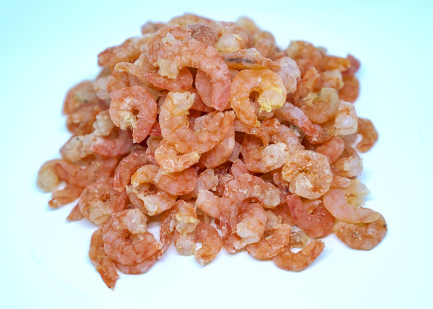 虾米被剥皮，红肉是一种对人类很有营养价值的海鲜食品图片下载