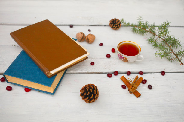 书和一杯茶图片下载