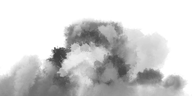 抽象黑白画。单色油漆溅。艺术的笔触图片下载