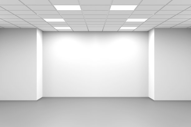 抽象的白色对称空3d内部图片下载