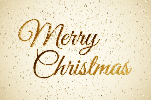 3D渲染金色的快乐圣诞文字内起泡的香槟背景图片下载