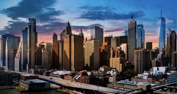 日落时分的纽约图片下载