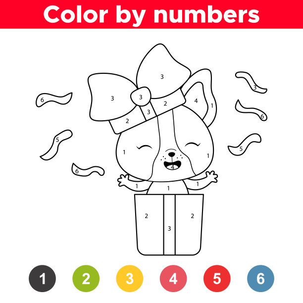 学龄前儿童的数字涂色页。图片下载