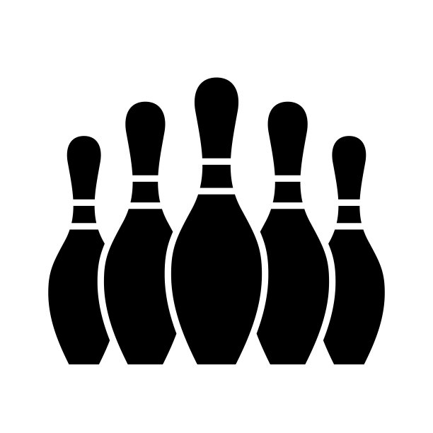 保龄球瓶矢量图标设计模板图片下载