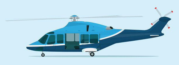 乘客门打开的直升机。矢量插图。图片下载