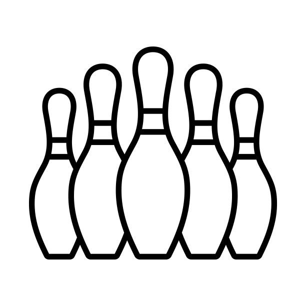 保龄球瓶矢量图标设计模板图片下载