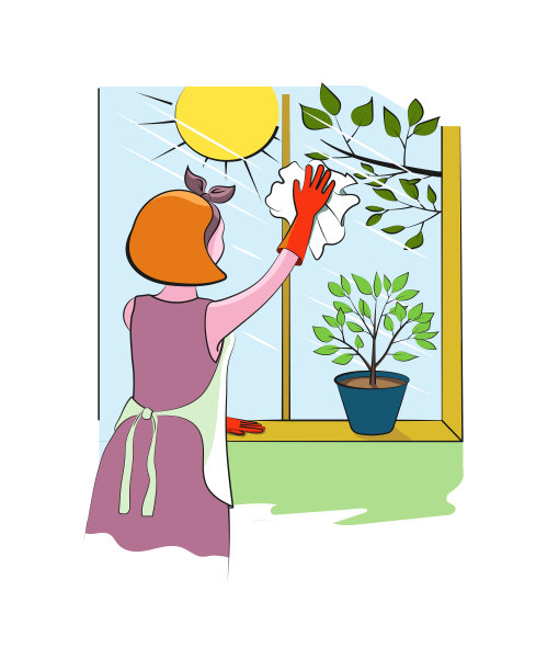 打扫屋子。清洁和整洁。图片下载