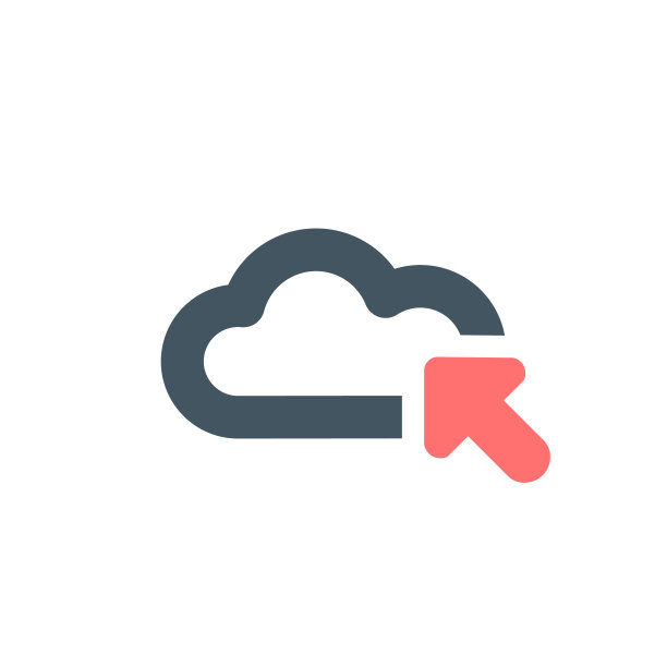 云极简图标与箭头。上传或下载数据概念。股票矢量插图孤立的白色背景。图片下载