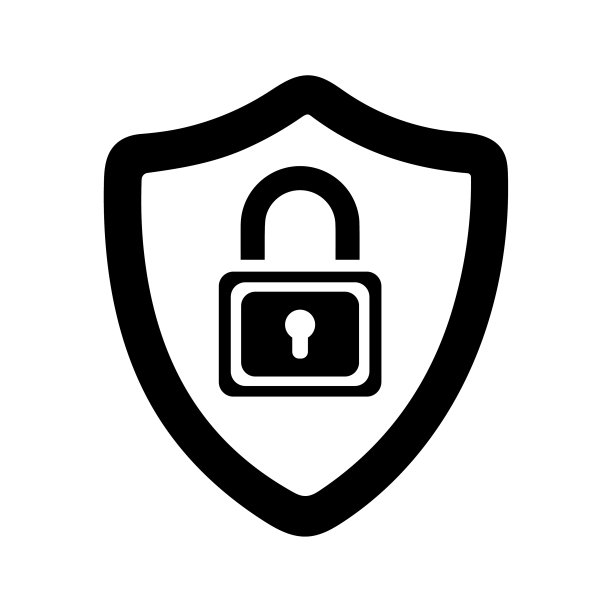 安全盾牌中的挂锁，锁，保护，安全图标标志图片下载