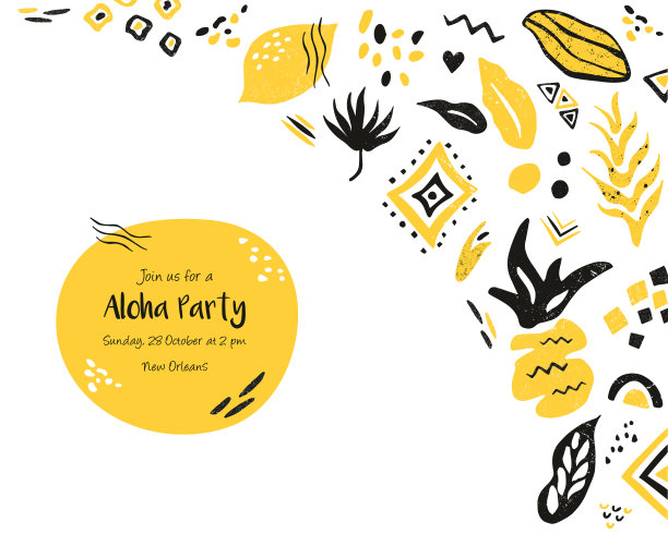 邀请模板，横横幅，带有花卉和民族元素的贺卡。宝宝送礼会，生日庆典，派对图片下载