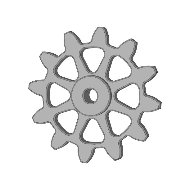 齿轮。孤立在白色背景上。3D矢量轮廓插图。图片下载