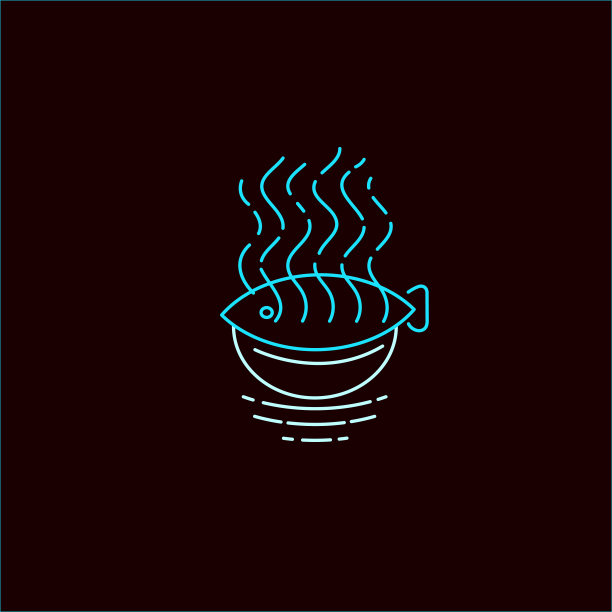 矢量图标和标志的亚洲，日本食品和海鲜图片下载