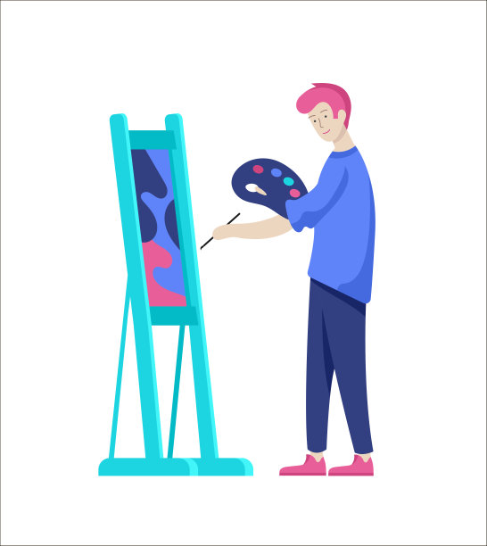 人们享受他们的爱好。向量的性格。色彩斑斓的平图片下载