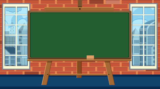 黑板模板在墙上图片下载