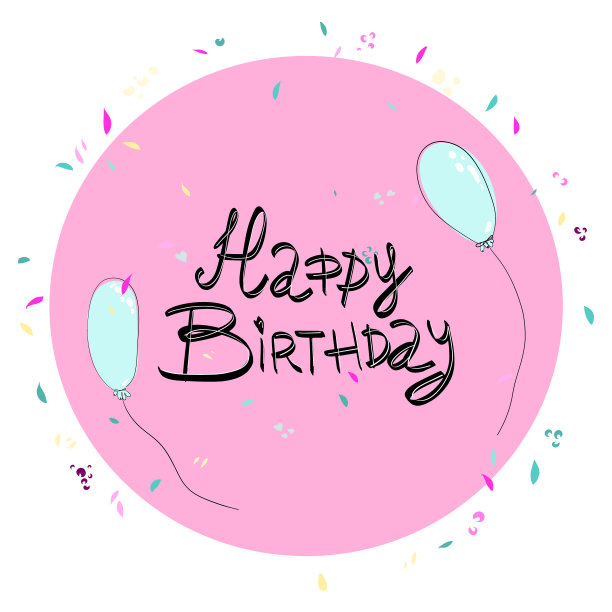 生日快乐字母框架手绘涂鸦风格。Aanniversary庆祝。图片下载