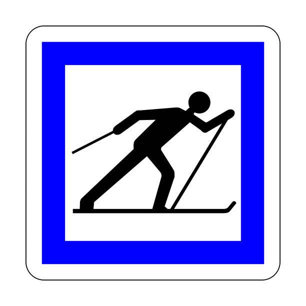 越野滑雪的象征图片下载