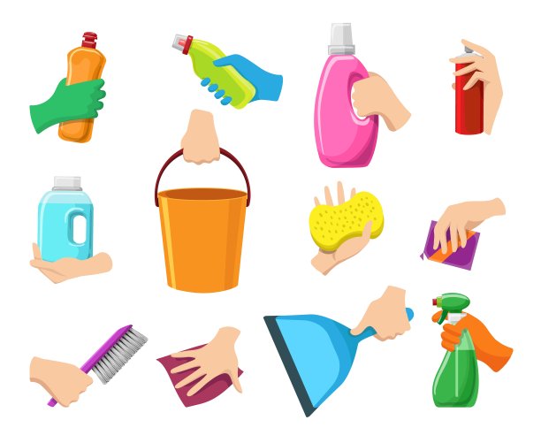 手与清洁设备图片下载