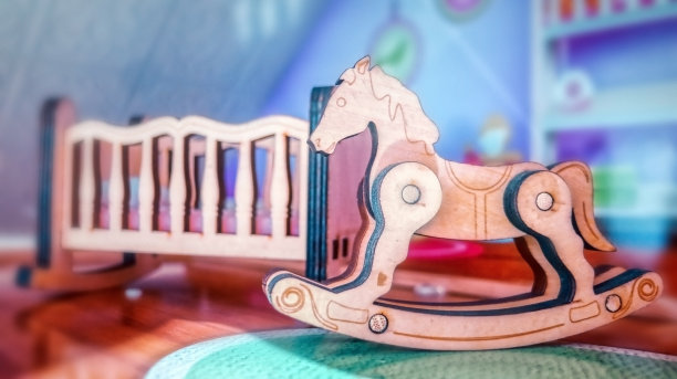 微小的睡前玩偶屋卧室微特写图片下载