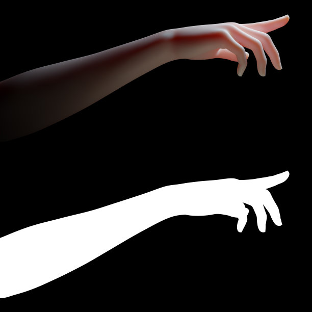 女人用食指触摸或指指点点图片下载