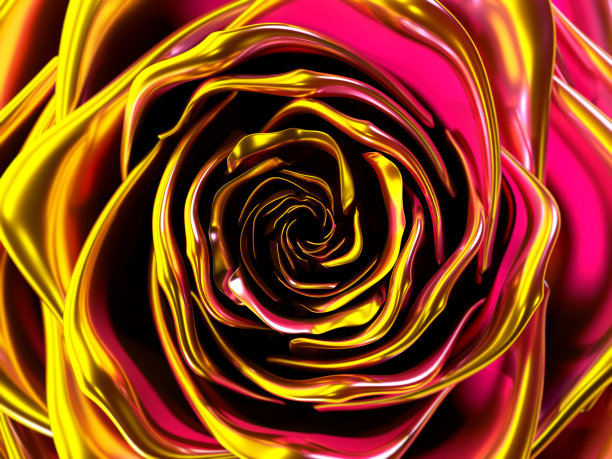 一个金色和粉红色的玫瑰的特写图片下载