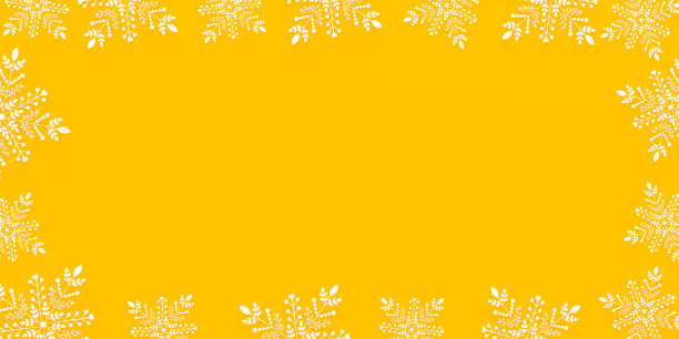 白色的雪花框架与地方的文字- 3D插图图片下载