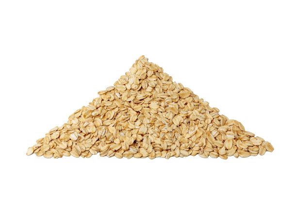 燕麦健康金字塔，孤立在白色背景。三角形的燕麦片。图片下载