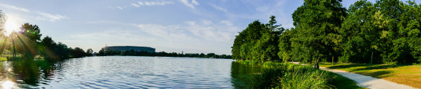 纽伦堡城市公园全景文件大楼图片下载