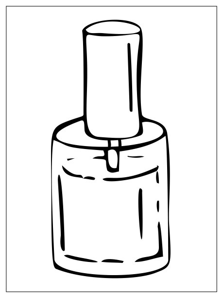 矢量指甲油瓶子轮廓扁平图标孤立在白色。线条图标，轮廓矢量符号，线条象形图，标识插图。向量股票插图图片下载