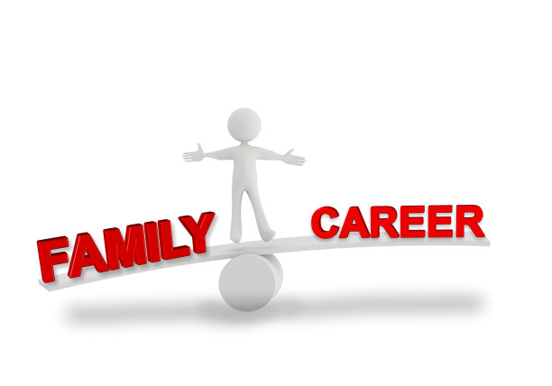 家庭职业文本人类白色字符之间的文字平衡- 3d渲染图片下载