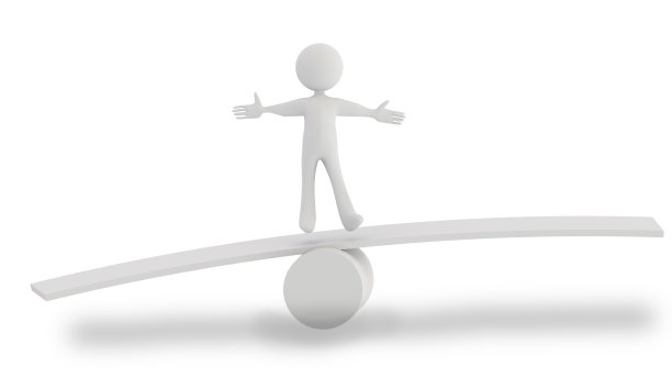 人的角色白平衡在空白空间为您的文本- 3d渲染图片下载