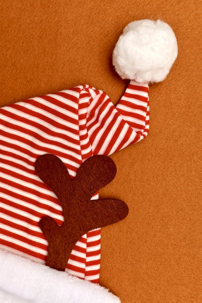 新年嘉年华头饰以雪刷结尾，部分可见，斜摆着。图片下载