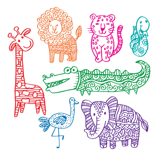 华丽的非洲野生动物图片下载