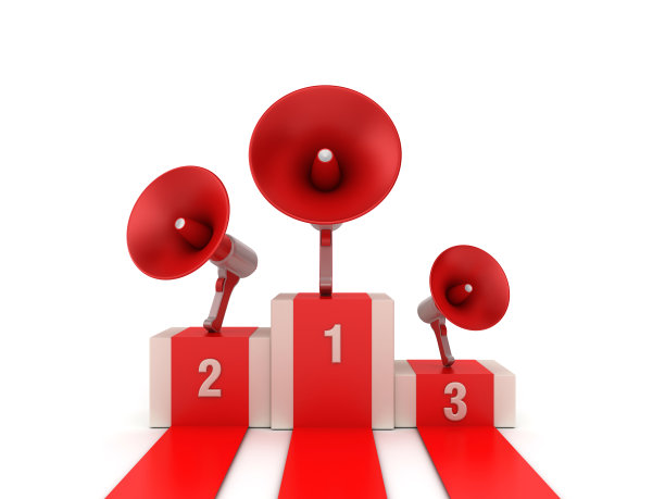 讲台与扩音器- 3D渲染图片下载