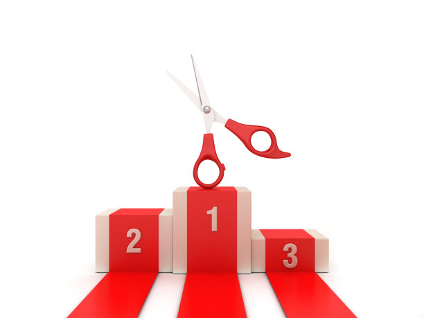 讲台与剪刀- 3D渲染图片下载