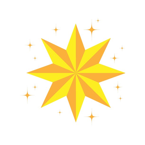 星星点缀着红白相间的圣诞树。矢量插图。图片下载