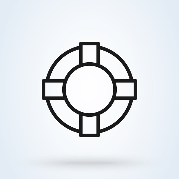 生命线简单向量。线条艺术现代图标设计插画。图片下载