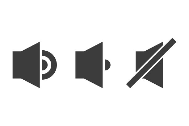 音量图标。矢量插图在falt设计图片下载