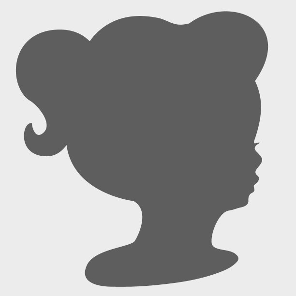 婴儿侧面的黑色剪影图片下载