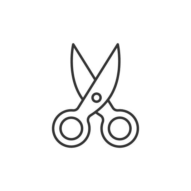 剪刀图标在平面风格。在白色孤立的背景上切割设备矢量图。机业务的概念。图片下载