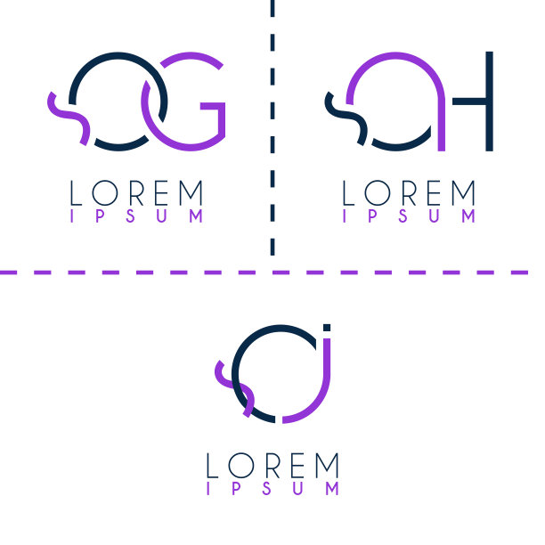 字母表图标的名片，介绍，传单，文件，小册子，网站，手机。可用于市场营销，广告，在线和印刷媒体推广。矢量插图图标为企业，组织，企业，集团，在线离线图片下载