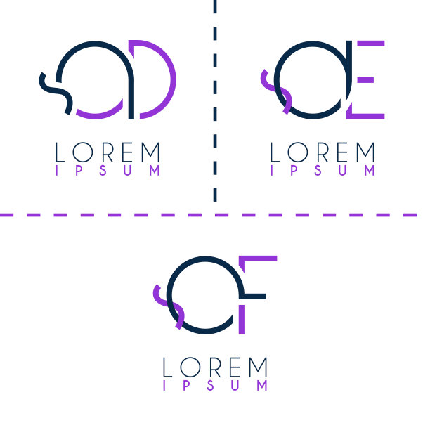 字母表图标的名片，介绍，传单，文件，小册子，网站，手机。可用于市场营销，广告，在线和印刷媒体推广。矢量插图图标为企业，组织，企业，集团，在线离线图片下载