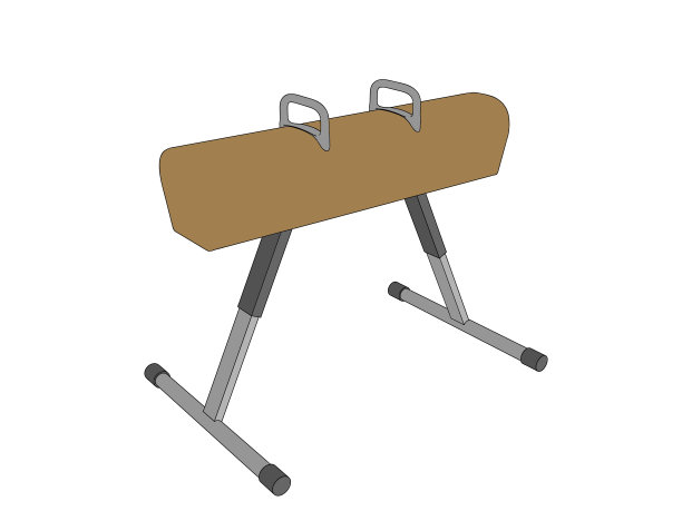 鞍马。矢量插图轮廓。图片下载