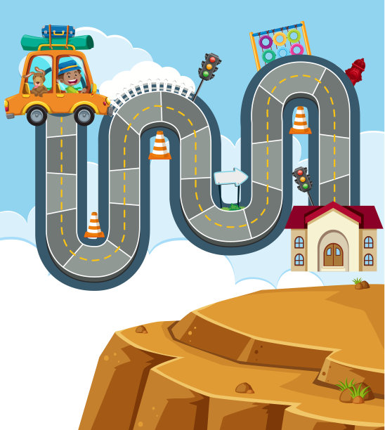 桌面游戏设计模板与家庭旅行的道路图片下载