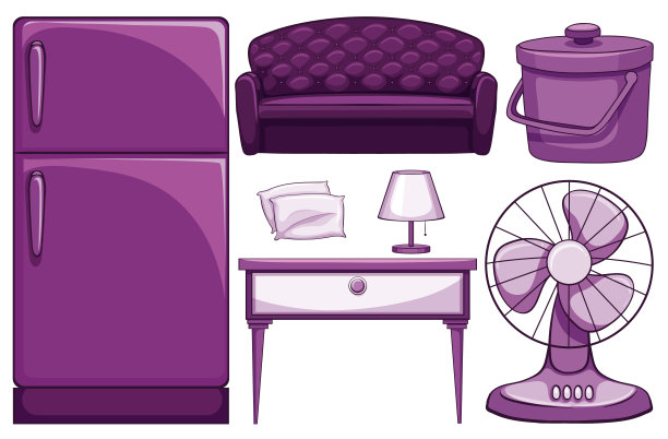 紫色的家居家具图片下载