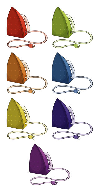 不同颜色的熨斗图片下载