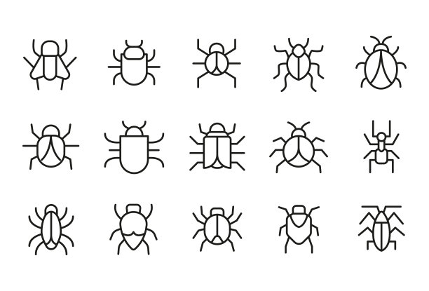 Bug的现代细线图标集图片下载
