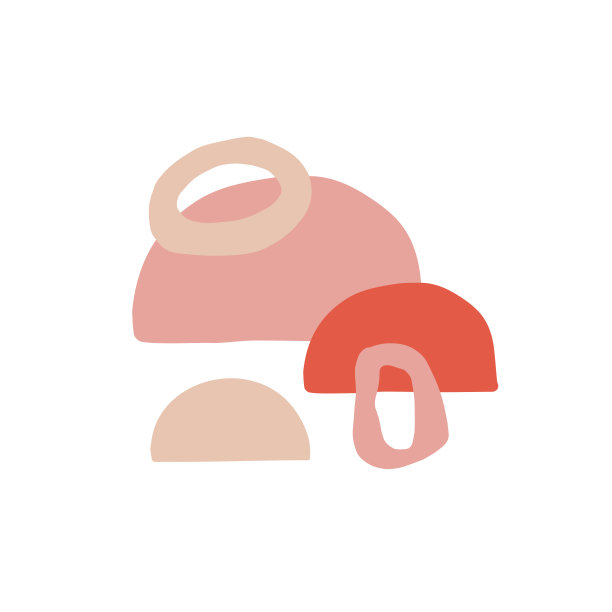 彩色抽象形状平面矢量插图。当代平面装饰图片下载