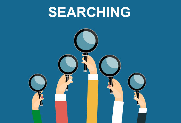 手握放大镜搜索矢量概念图片下载